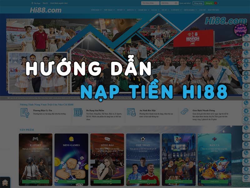 Hướng dẫn nạp tiền Hi88