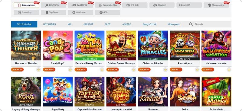 Kho game slot tại CMD368 cung cấp một loạt trò chơi đa dạng