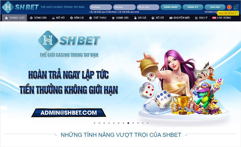 Nhà cái SHBet có giao diện khá hiện đại