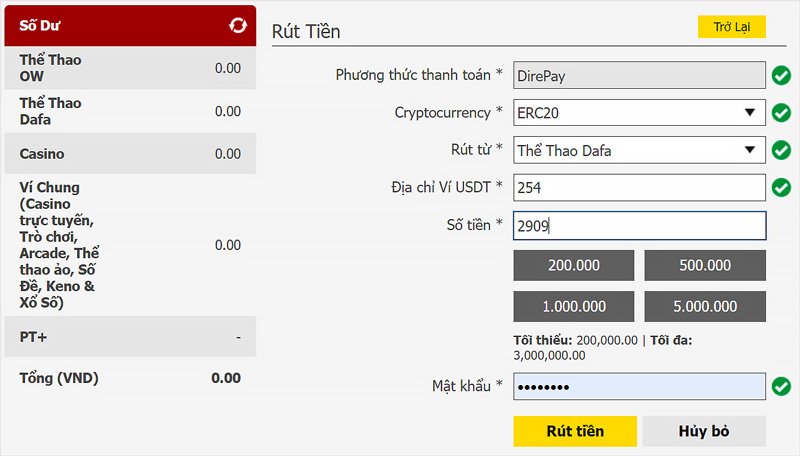 Xác nhận hoàn thành phiếu rút