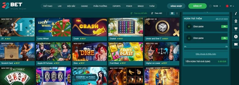 Slot game tại 22Bet