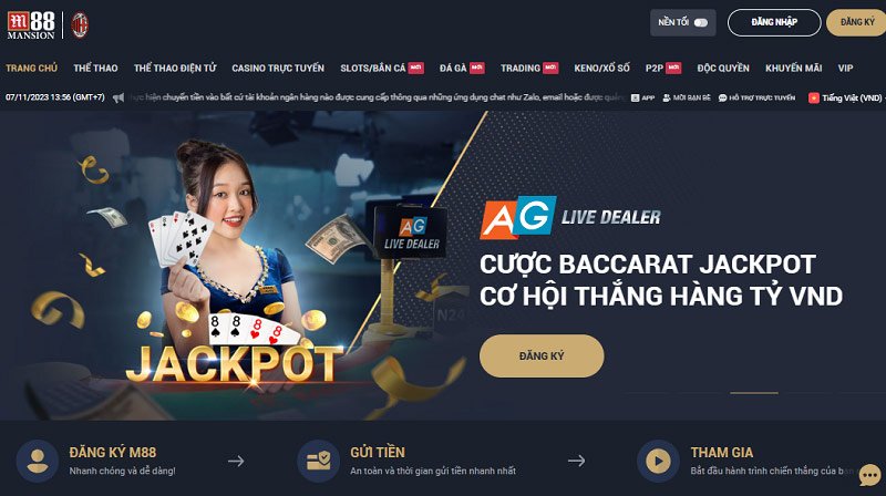 Trang web cá độ bóng đá uy tín M88